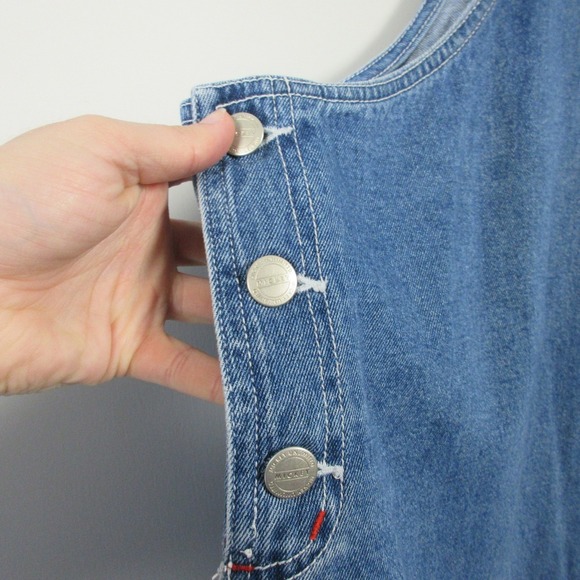 Mickey Unlimited Jerry Leign Denim Dress Overall Women 26 Embroidered Vtg 578 - Picture 12 of 14